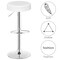 360° Swivel Bar Stool Adjustable Height PU Leather Seat Chrome Footrest